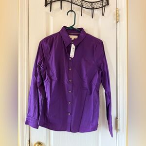 Purple Button-Up Shirt